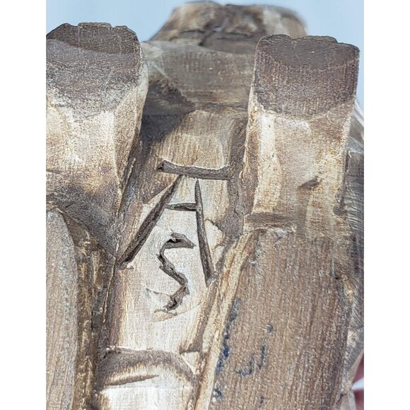 Arthur Shoemaker Rabbit Wood Carved Miniature Animal Folk Art Vintage - Picture 7 of 8